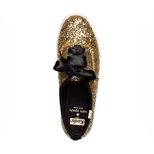 kate spade New York Gold Glitter Ribbon Sneaker - Women's